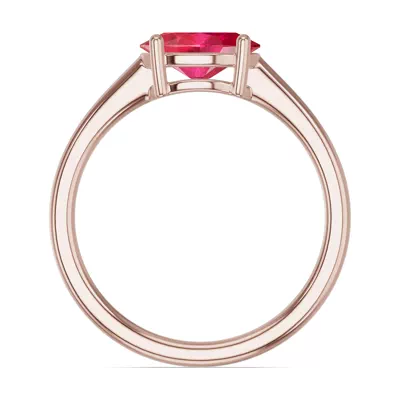 Oval Ruby East-West Ring