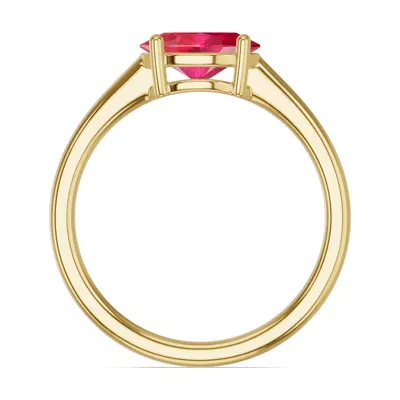 Oval Ruby East-West Ring