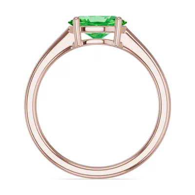 Oval Tsavorite East-West Ring