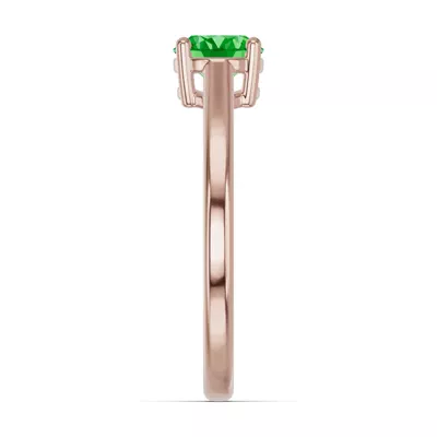 Oval Tsavorite East-West Ring