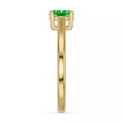 Oval Tsavorite East-West Ring