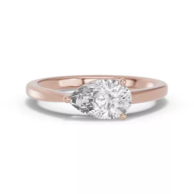 Pear-Shaped Lab Diamond East-West Ring