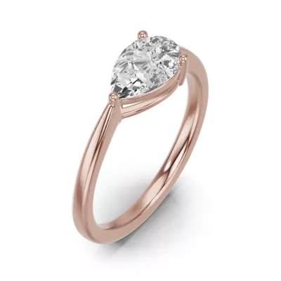Pear-Shaped Lab Diamond East-West Ring