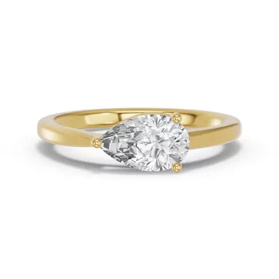 Pear-Shaped Lab Diamond East-West Ring