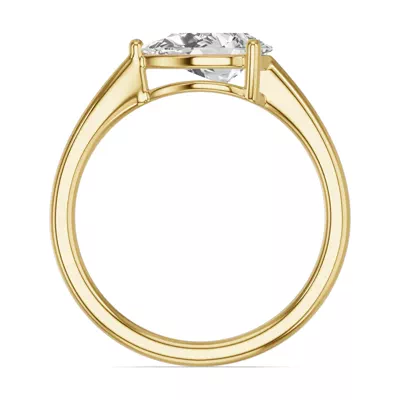 Pear-Shaped Lab Diamond East-West Ring