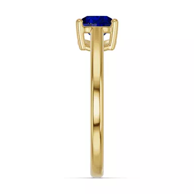 Pear-Shaped Sapphire East-West Ring