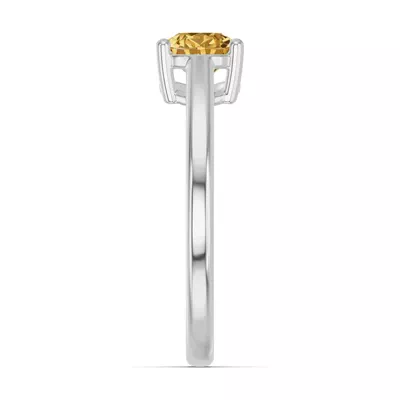 Pear-Shaped Citrine East-West Ring