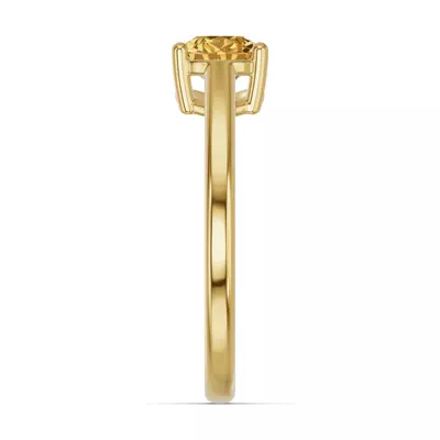 Pear-Shaped Citrine East-West Ring
