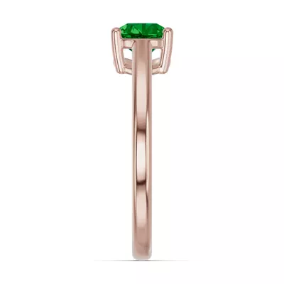 Pear-Shaped Emerald East-West Ring