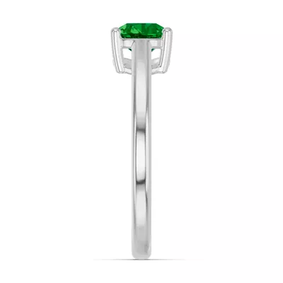 Pear-Shaped Emerald East-West Ring