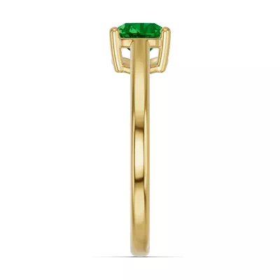 Pear-Shaped Emerald East-West Ring