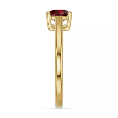 Pear-Shaped Garnet East-West Ring