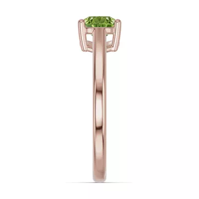 Pear-Shaped Peridot East-West Ring