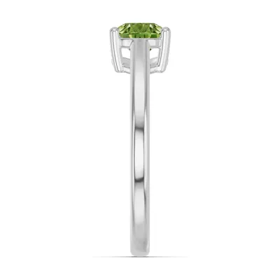 Pear-Shaped Peridot East-West Ring