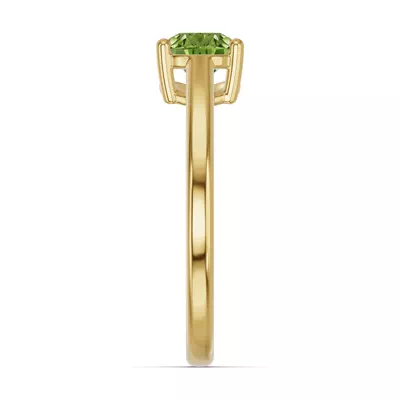 Pear-Shaped Peridot East-West Ring
