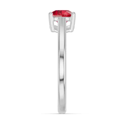 Pear-Shaped Ruby East-West Ring