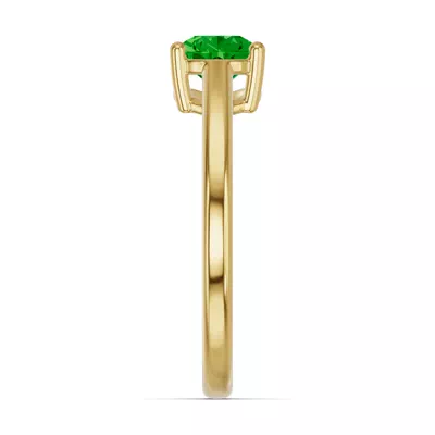 Pear-Shaped Tsavorite East-West Ring