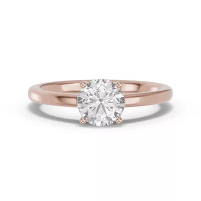 Round Lab Diamond East-West Ring