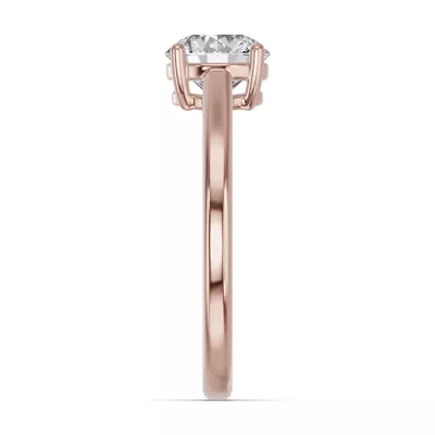 Round Lab Diamond East-West Ring