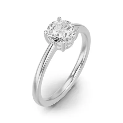 Round Lab Diamond East-West Ring