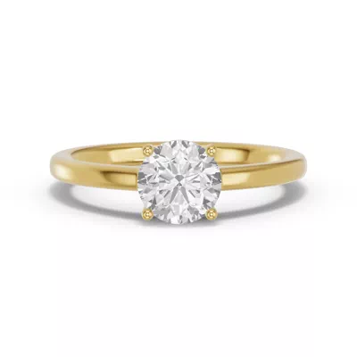 Round Lab Diamond East-West Ring