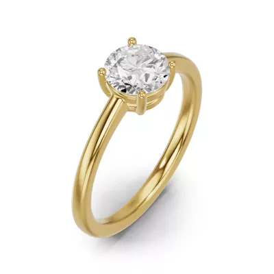 Round Lab Diamond East-West Ring