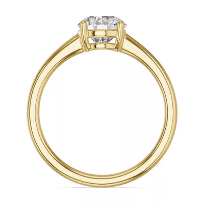Round Lab Diamond East-West Ring