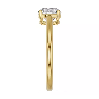 Round Lab Diamond East-West Ring