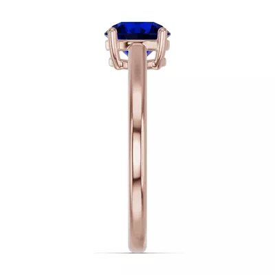 Round Sapphire East-West Ring