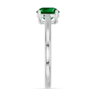 Round Emerald East-West Ring