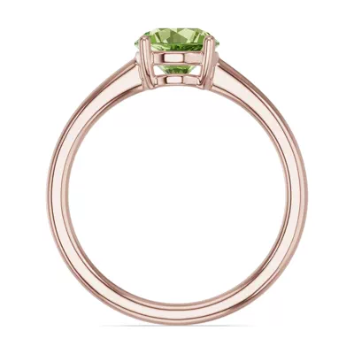Round Peridot East-West Ring