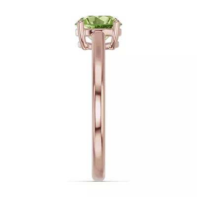 Round Peridot East-West Ring