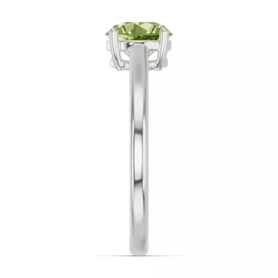 Round Peridot East-West Ring