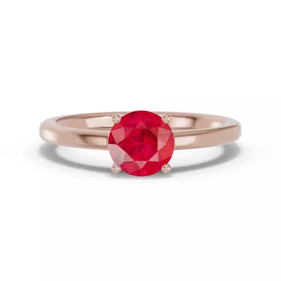 Round Ruby East-West Ring