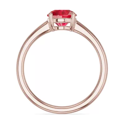 Round Ruby East-West Ring