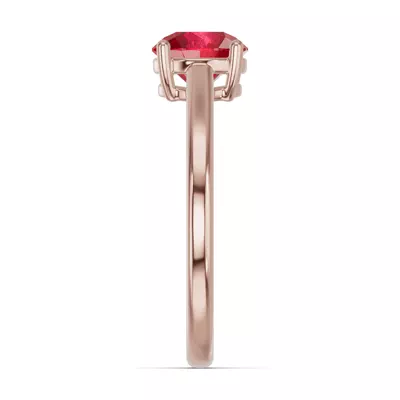 Round Ruby East-West Ring