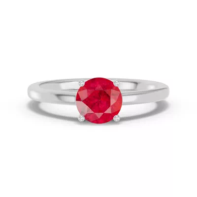 Round Ruby East-West Ring