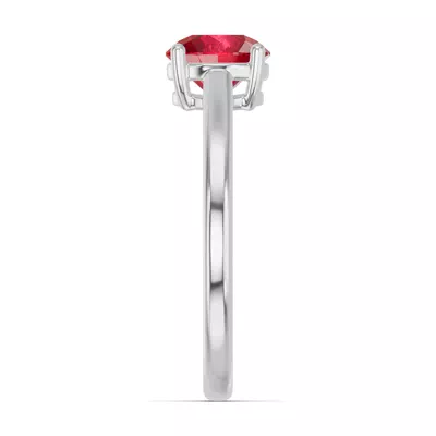 Round Ruby East-West Ring