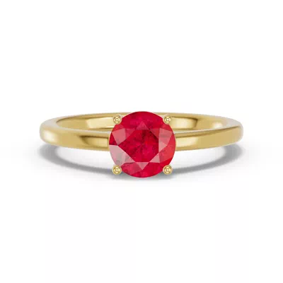 Round Ruby East-West Ring