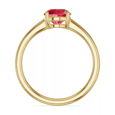 Round Ruby East-West Ring