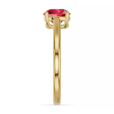 Round Ruby East-West Ring