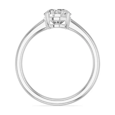 Round Lab Diamond East-West Silver Ring