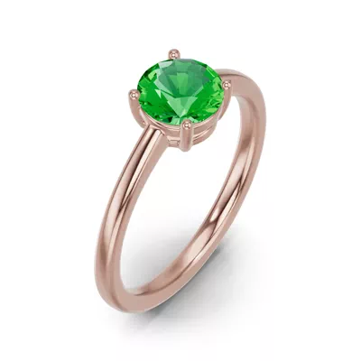 Round Tsavorite East-West Ring