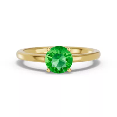 Round Tsavorite East-West Ring