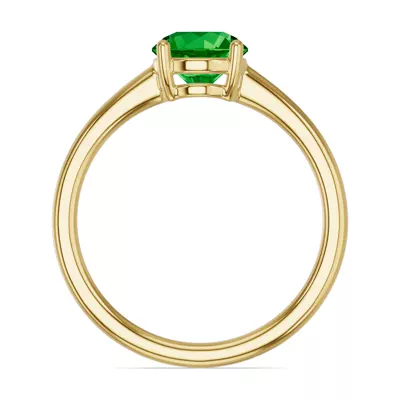 Round Tsavorite East-West Ring