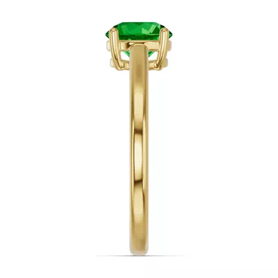 Round Tsavorite East-West Ring