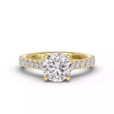 Trevi Cathedral Trellis Pavé Engagement Ring (2.2mm)