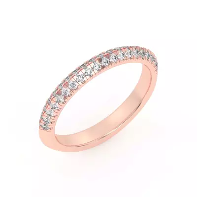 Karen Knife-Edge Pavé Band