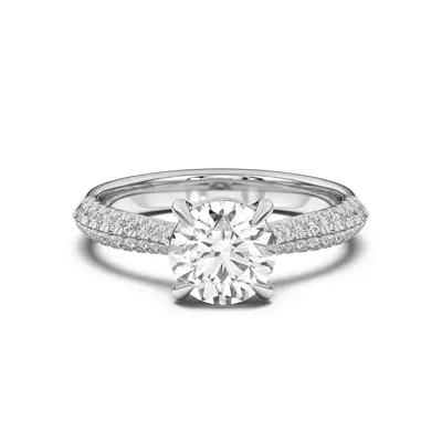 Karen Knife-Edge Pavé Engagement Ring