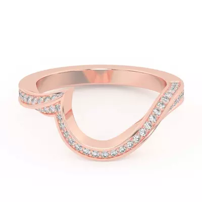 Elara Swirl Pavé Band